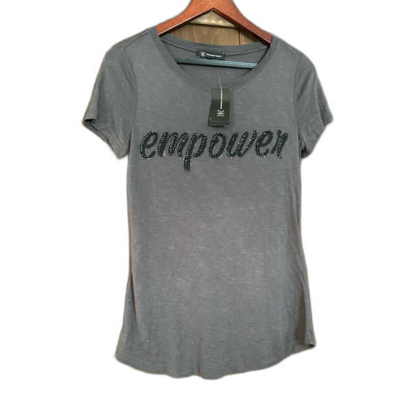 Empower Embellished Message Tee INC International Concepts Glam Bling EMPOWER - Picture 1 of 5
